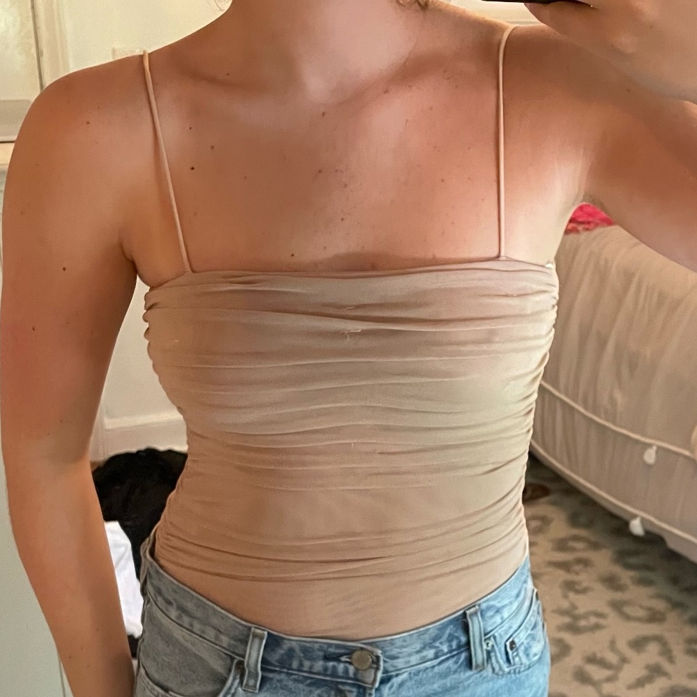 Princess Polly Nude Ruched Bodysuit